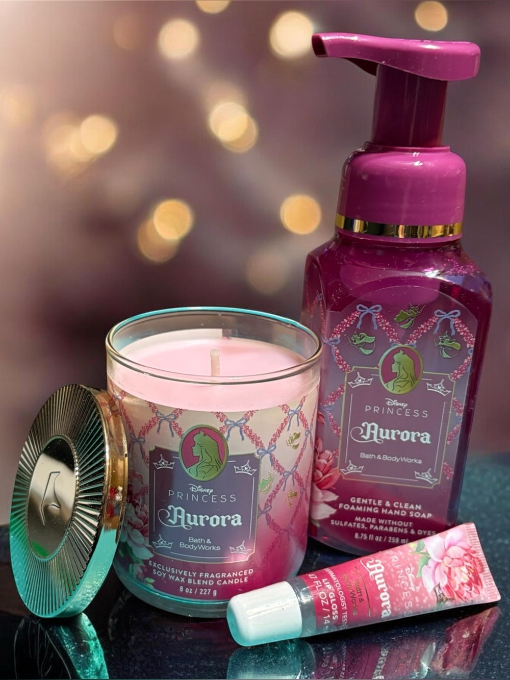 Bath & Body Works Aurora Bath & Body Set - Pink